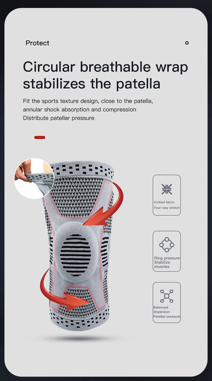 1/2 Piece Compression Knee Sleeve Silicone Protection Support Knee Pain Sport Pads Running Gym Arthritis Knee Workout Sports