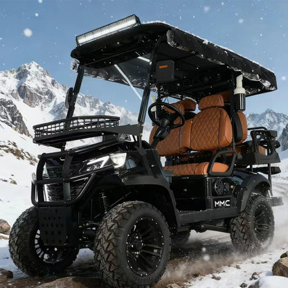 MMC 4WD aluminum alloy frame, off-road tires, 48V/72V Lithium Battery Acoustic 2/8 Seat Golf Cart, 4000W/7000W Golf Cart