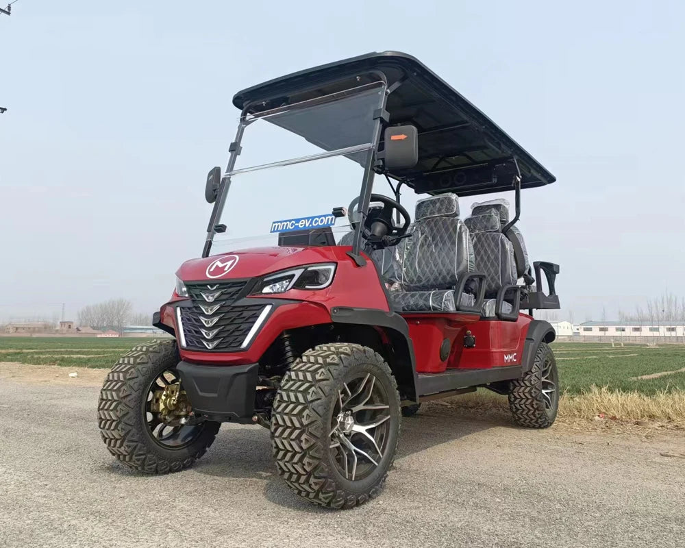MMC 4WD aluminum alloy frame, off-road tires, 48V/72V Lithium Battery Acoustic 2/8 Seat Golf Cart, 4000W/7000W Golf Cart