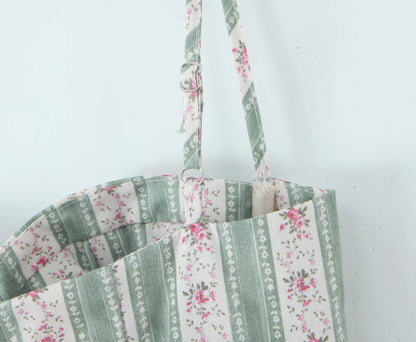 YENKYE Green Striped Floral Print Sexy Spaghetti Straps Dresses Women Elegant A-line Midi Vacation Party Dresses Summer Robe