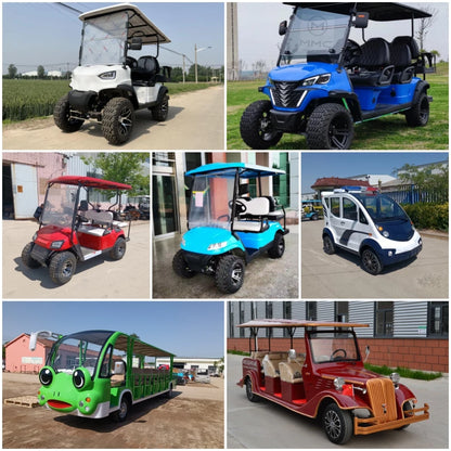 MMC 4WD aluminum alloy frame, off-road tires, 48V/72V Lithium Battery Acoustic 2/8 Seat Golf Cart, 4000W/7000W Golf Cart