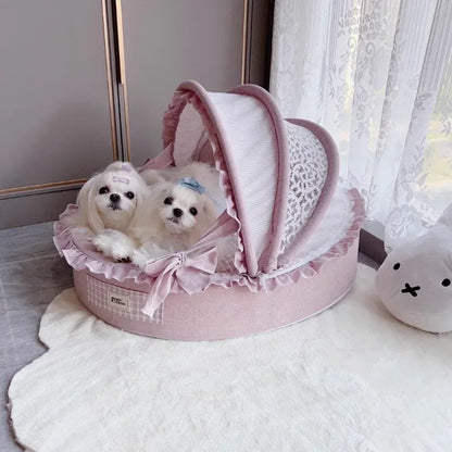 Indoor Dog Kennel Soft Playpen Booth Dogs Villa Luxury Small Dogs Cradle Beds Sleeping Teddy Large Doghouse Cat Pets Supplies