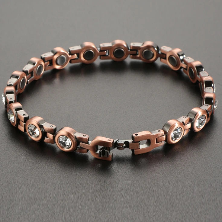 Magnetic Copper Anklets Ankle Braclelet for Women with Therapy 3500 Gauss Magnet