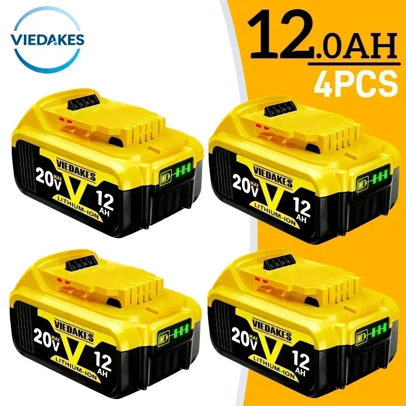 DeWalt 20V Replacement Battery – 8Ah, 10Ah & 12Ah Li-Ion | Compatible with DCB200, DCB205, DCD & DCF Series
