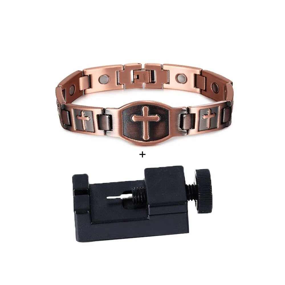 Vintage Magnetic Bracelet Men Pure Copper Magnetic Bracelet Arthritis Health Ene