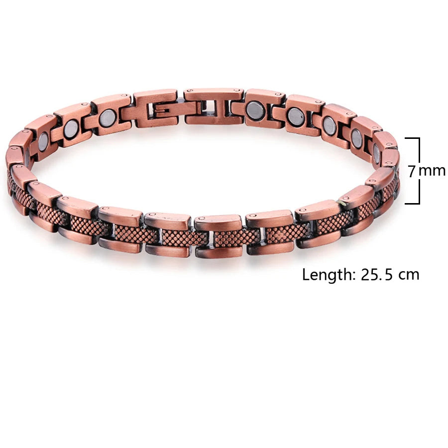 Magnetic Copper Anklets Ankle Braclelet for Women with Therapy 3500 Gauss Magnet