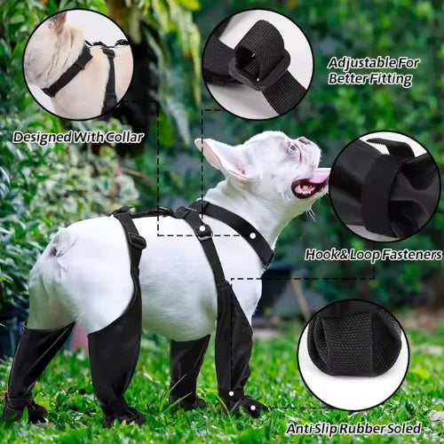 Waterproof Adjustable Dog Boots for Outdoor Walking -Waterproof Dog Paw Boot Walking Dog Shoes For Rainy