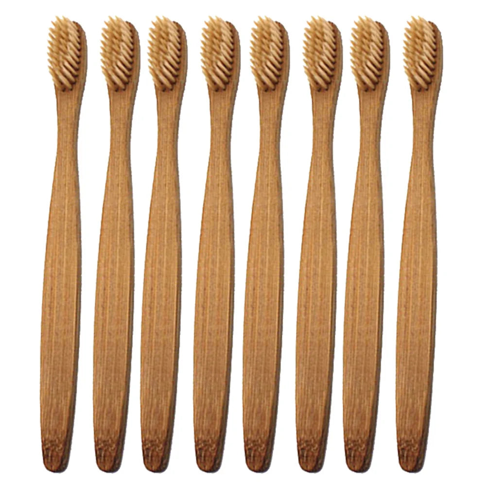 8pcs Bamboo Toothbrush Wooden Eco-Friendly Bristle Tooth Brushes For Sensitive G