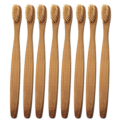 8pcs Bamboo Toothbrush Wooden Eco-Friendly Bristle Tooth Brushes For Sensitive G