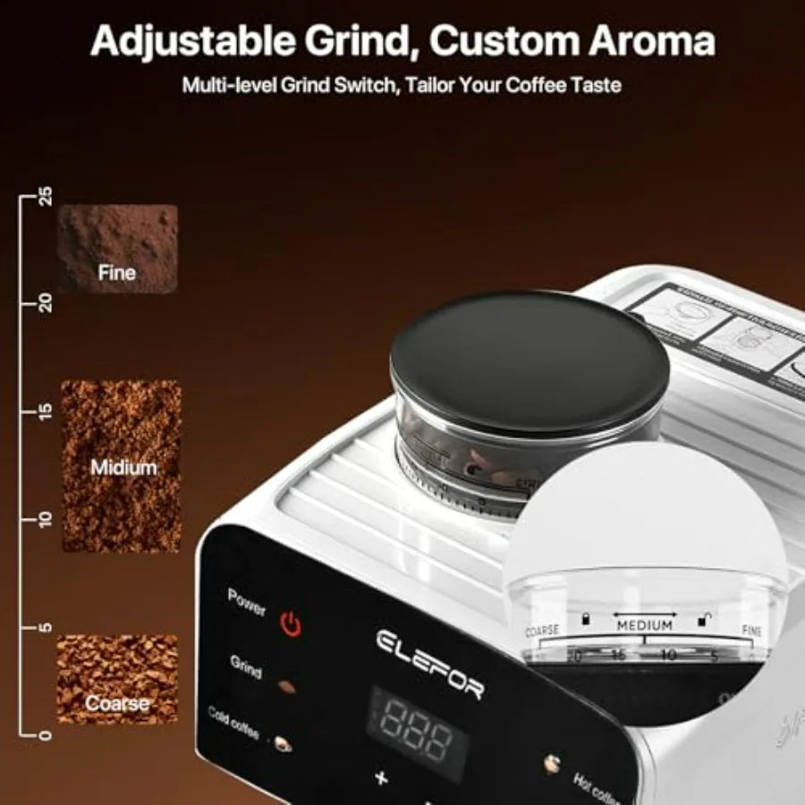 Espresso Machine 20 Bar for Home Use Stainless Steel Black High-Pressure Extraction Perfect Espresso Flavor