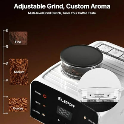 Espresso Machine 20 Bar for Home Use Stainless Steel Black High-Pressure Extraction Perfect Espresso Flavor