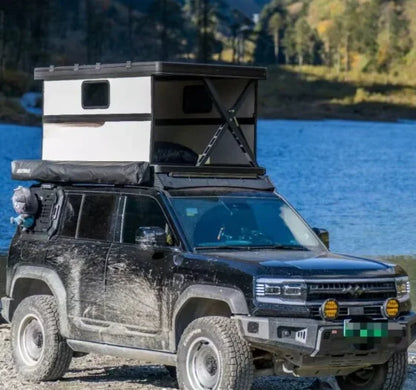 Aluminium Alloy Waterproof Rooftop Tent for Outdoor Camping SUV Car Roof Racks 2-3 People Capacity Hard Shell Top Roof