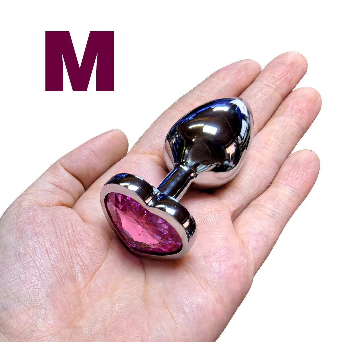Metal Anal Plug Heart Crystal Beginner To Expert 5 Size Butt Plug Adult Toy Tail Female/Male Dildos Sex Toys Couples Adults Game