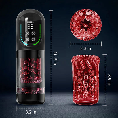 Automatic Telescopic Thrusting Male Masturbator Cup Sucking Vibrating Masturbation Vagina Pusssy Blowjob Adult Sex Toys for Men