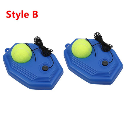 Portable Solo Tennis Trainer - With Bounce Ball & Practice Rope, Easy Setup for Backyard, Court or Gym, Improve Skills Anywhere