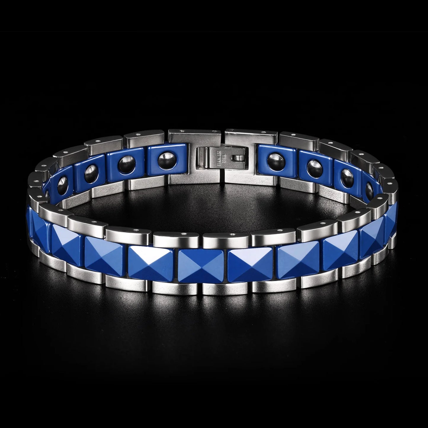 ARADOO Premium Ceramic Titanium Steel Bracelet for Men Women with Hematite Magne
