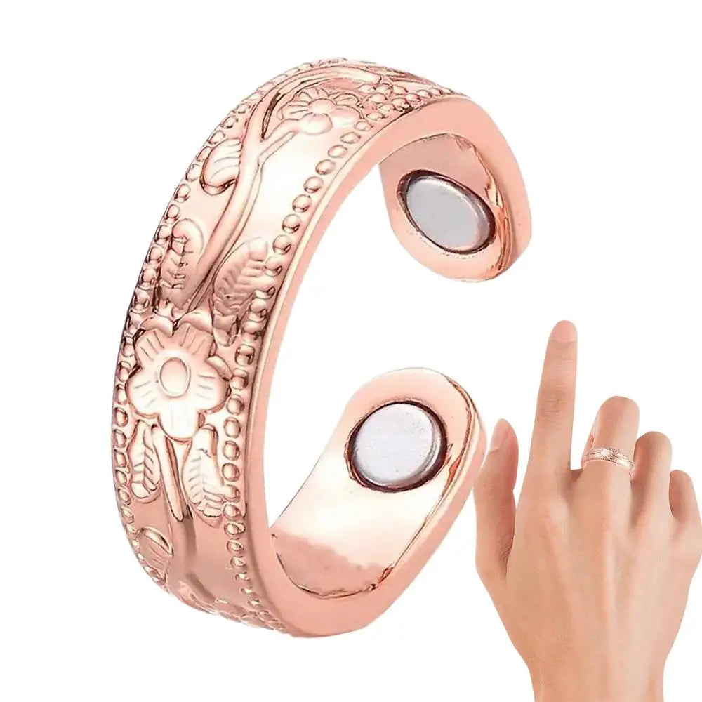 6mm Men Women Magnetic Rings Finger Ring Comfortable Copper Jewelry Vintage For Wedding Parties Adults Special Pain Relief