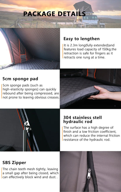 2026 Thermal Four-Season Car Roof Tent For 5-Person Group Premium Quality With Automatic Opening And Waterproof Design