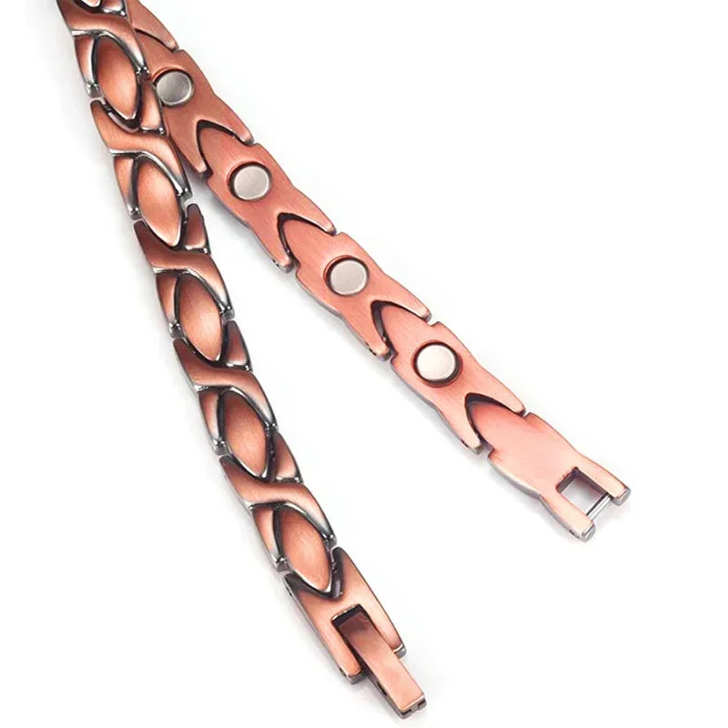 Womens Magnetic Therapy Anklets 99.9% Pure Solid Copper 3500 Gauss Magnets Ankle