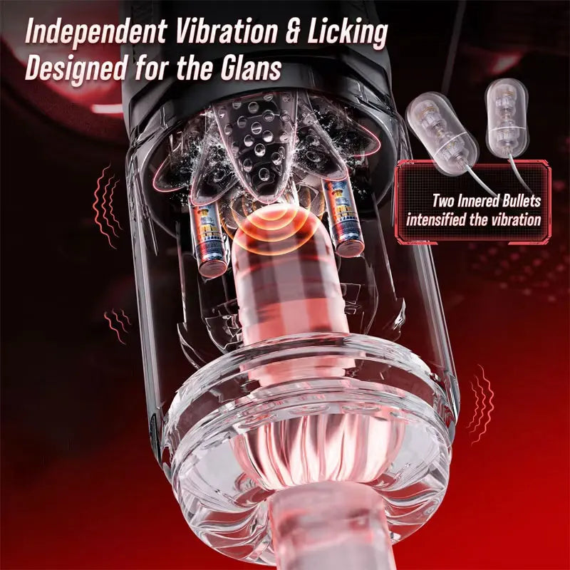 Automatic Rotating Vibrating Male Masturbator Penis Pump Thrusting Licking Sex Machine Stroker Pocket Pussy Sex Toys for Men 18+
