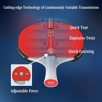 Table Tennis Solo Swing & Power Training Racket-Reverse Spin Explosive Force Trainer
