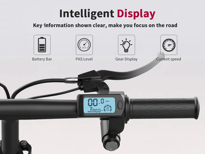 UPlee GQ8 Adult Electric Bike 750W Peak Motor 48V15AH electric scooter 14 Inch fat tire Full Shock Foldable with trunk e bike