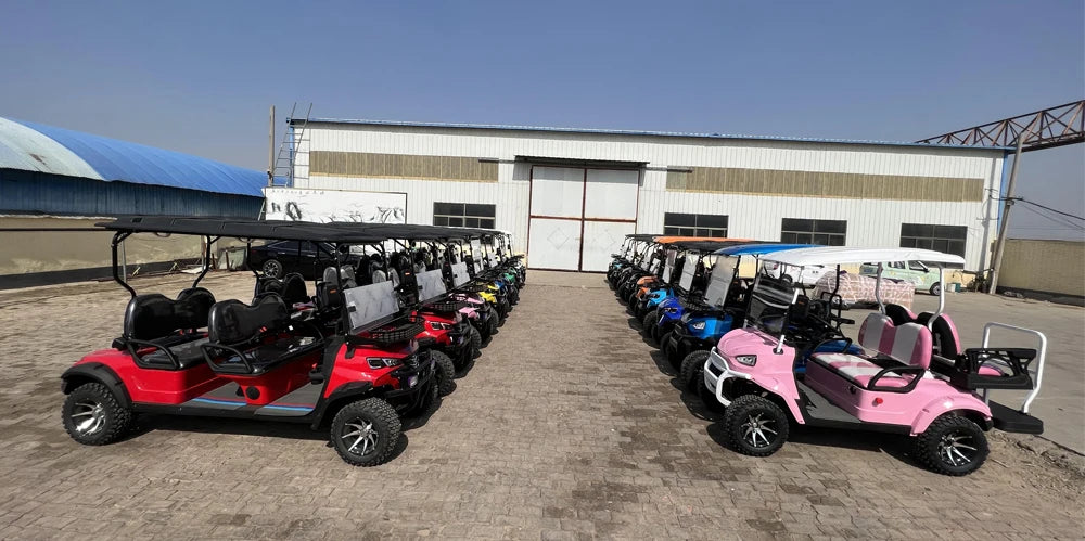 MMC 4WD aluminum alloy frame, off-road tires, 48V/72V Lithium Battery Acoustic 2/8 Seat Golf Cart, 4000W/7000W Golf Cart