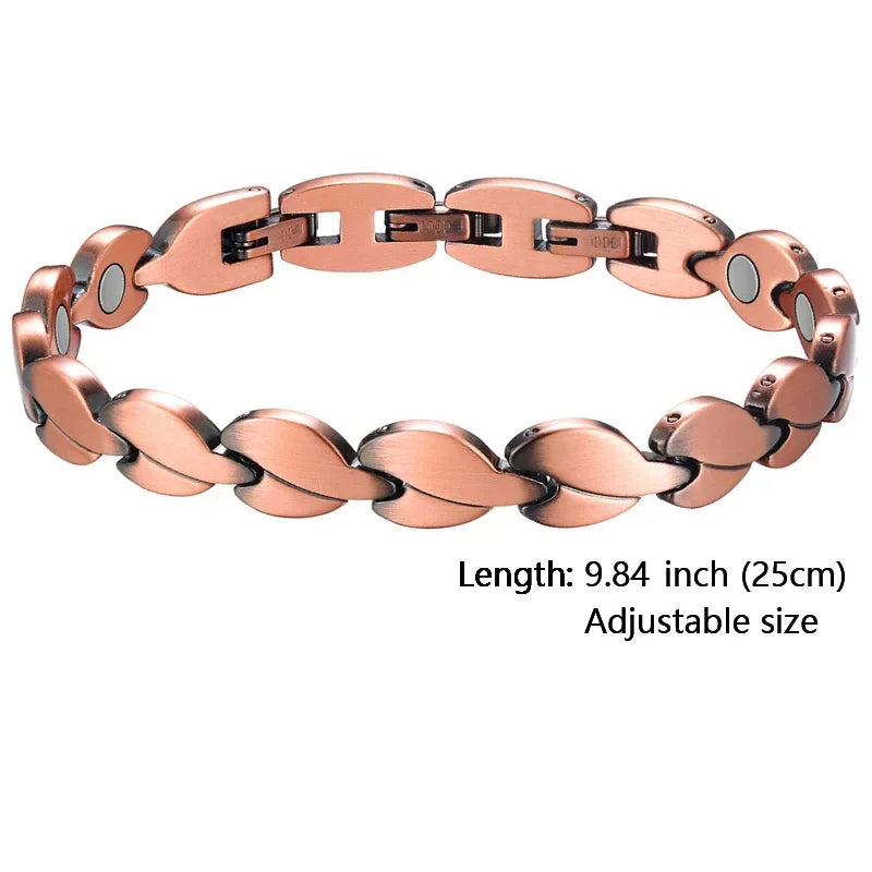 Women Magnetic Therapy Anklets 99.9% Pure Solid Copper 3500 Gauss Magnets Ankle