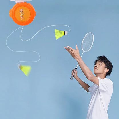 Solo Badminton Training Device Badminton Single Player Rebound Practice Swing Adult Self-Adhesive Elastic Badminton Trainer Set