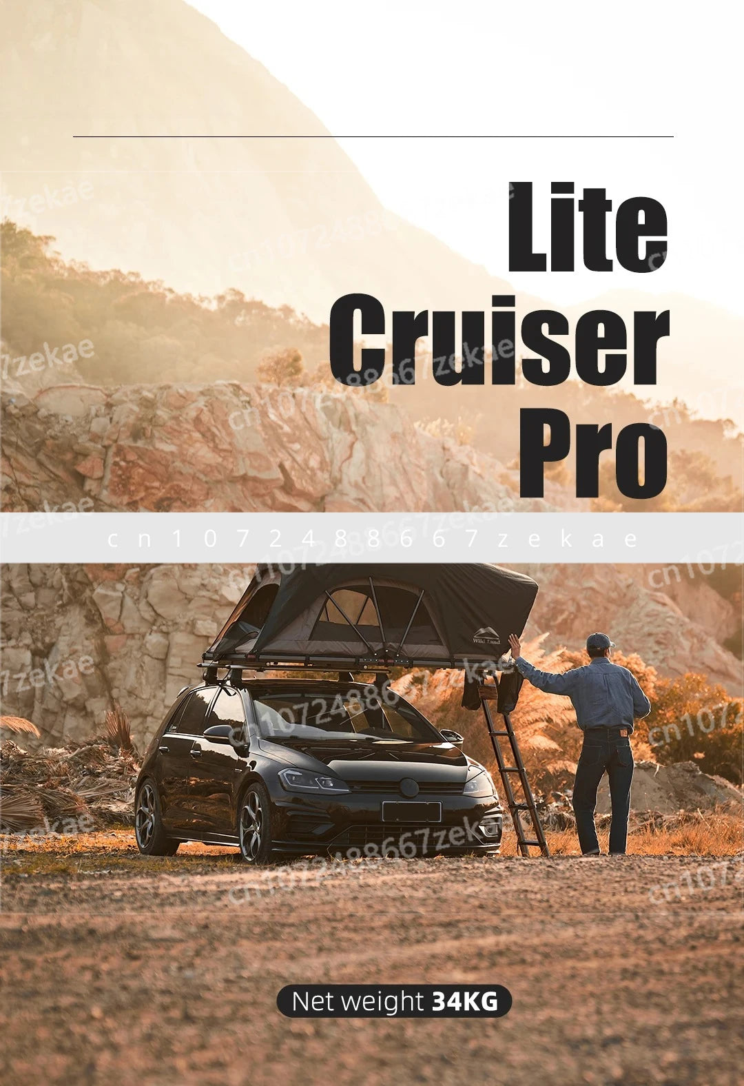 Wild Land Entry Level Tent Car Roof Top Tent Light Weight Camping Roof Tent Camping outdoors Camper Trailer with Roof
