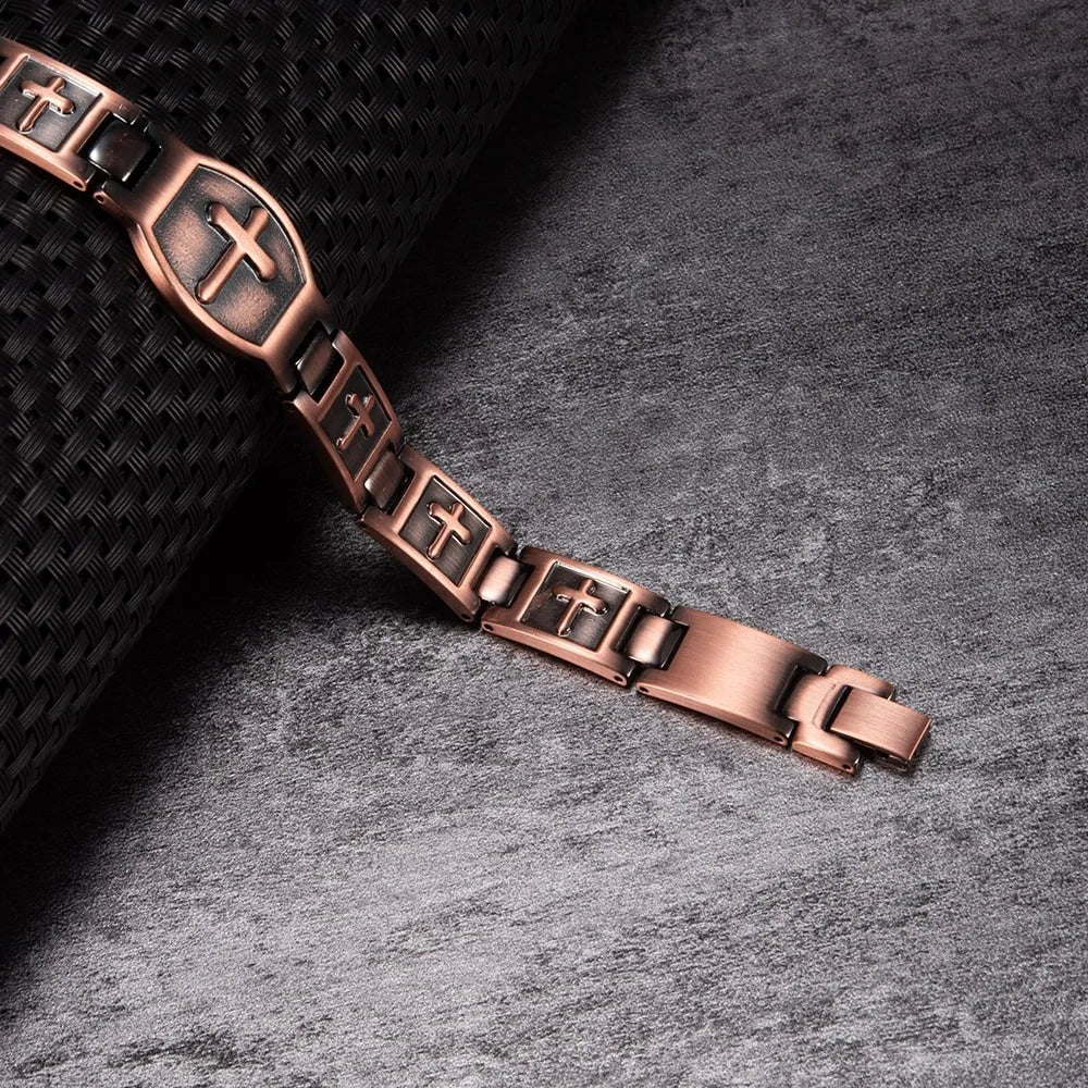 Vintage Magnetic Bracelet Men Pure Copper Magnetic Bracelet Arthritis Health Ene