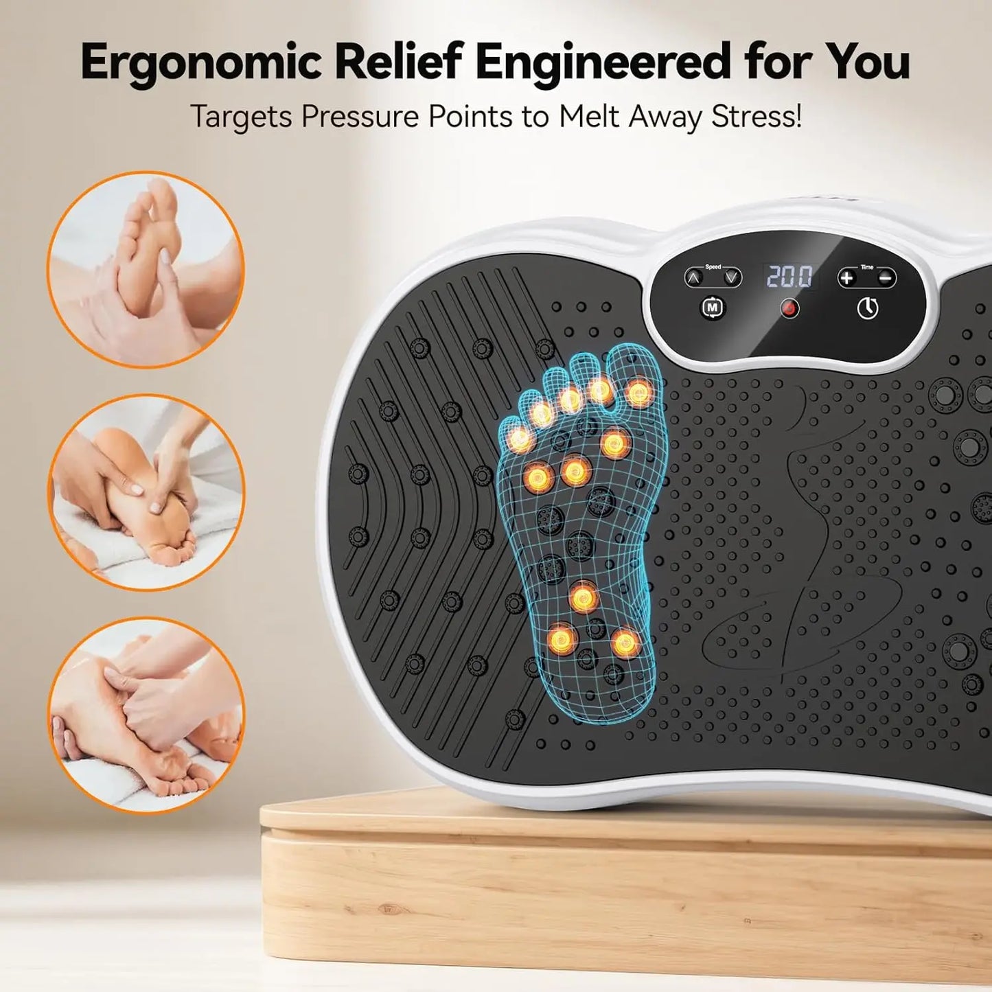 Whole Body Fitness Massage Calorie Counter Vibration Plate 120 Speed Levels Professional Machine for Effortless Body Sculpting