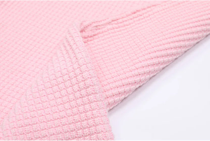 Autumn New High-End Fashion Knitted Beaded Slim Long Sleeve Dress Heavy Round Ne