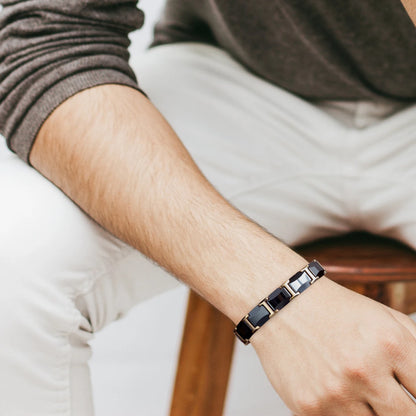 ARADOO Classic Dreamy Blue Ceramic Titanium Steel Bracelets Strap Buckle Design