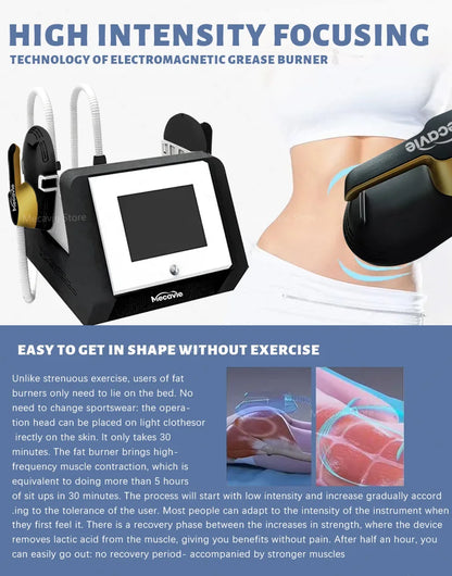 2 in 1 MECAVIE Muscle Builder Slimming Trainer Features 6500W Body Contouring Buttock Lifting Fitness Equipment