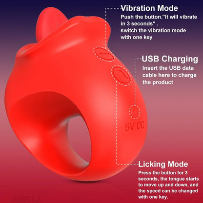 Vibrator Licking Tongue Sex Toy for Women Clitoral Nipple Vagina Stimulator Orgasm Blowjob Female Masturbation Tools Adult Goods