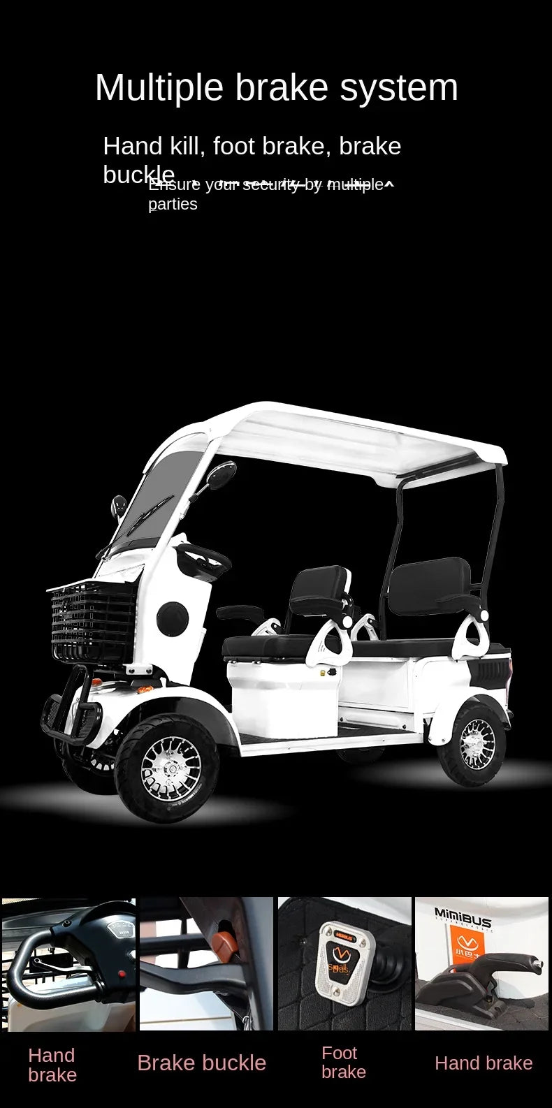 Small buses, electric scooters for the elderly, four-wheel pick-up and drop-off, children, electric vehicles for the disabled, s