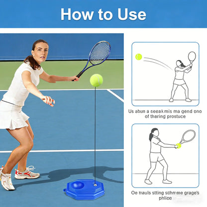Solo Tennis Trainer Rebound Ball Self Practice Training Tool With Rope Tennis Equipment For Beginner Adult Training Set