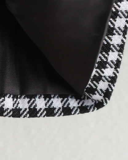 Women's Plaid Blazer Spring Casual Double Breasted Suit Jacket Office Work Daily Outwear Two Colors