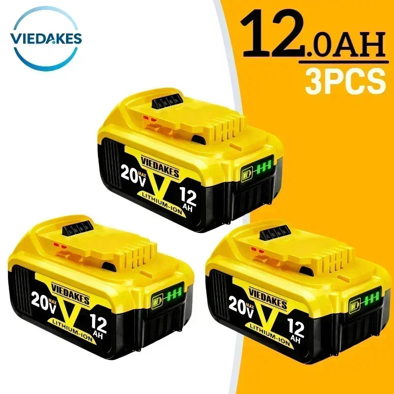 DeWalt 20V Replacement Battery – 8Ah, 10Ah & 12Ah Li-Ion | Compatible with DCB200, DCB205, DCD & DCF Series