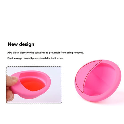 Soft Silicone Lady Cup Reusable certified Disc Accessories Disk With Storage bag Kit Women Health Care Feminine Hygiene