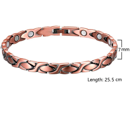 Womens Magnetic Therapy Anklets 99.9% Pure Solid Copper 3500 Gauss Magnets Ankle