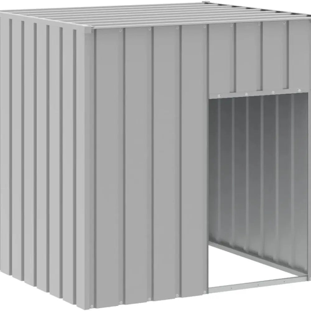 Galvanized Steel Dog House with Practical Roof and Convenient Entrance, Versatile Use for Playing, Exercising, Training – Light