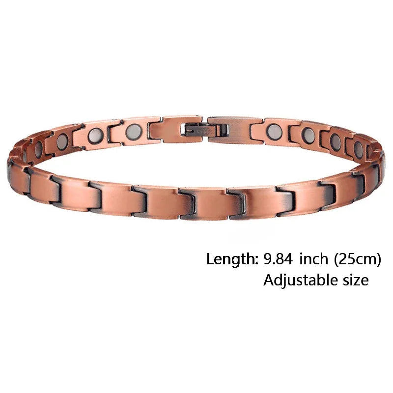 Women Magnetic Therapy Anklets 99.9% Pure Solid Copper 3500 Gauss Magnets Ankle