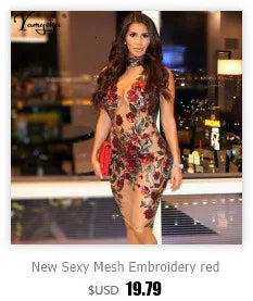 Sexy see through mesh mini sequin summer dress women elegant bodycon club birth