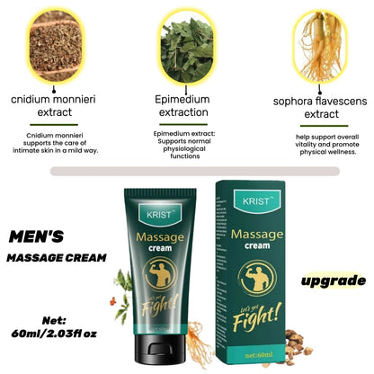 Men's Massage Cream for Intimate Experience Interactive Relaxation Fast Absorption Non-Greasy Promotes Bonding And Comfort