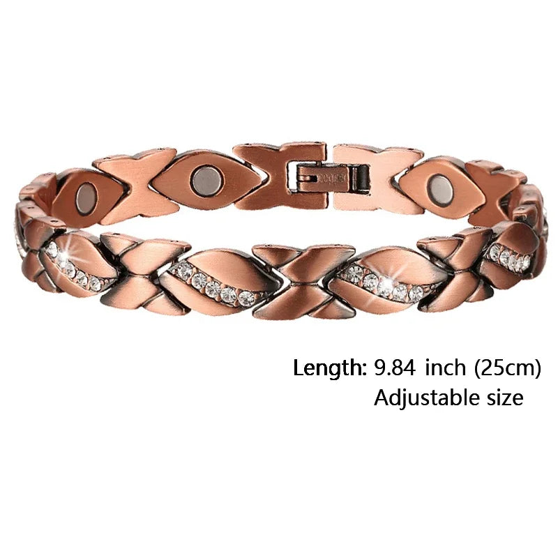 Women Magnetic Therapy Anklets 99.9% Pure Solid Copper 3500 Gauss Magnets Ankle