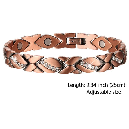 Women Magnetic Therapy Anklets 99.9% Pure Solid Copper 3500 Gauss Magnets Ankle