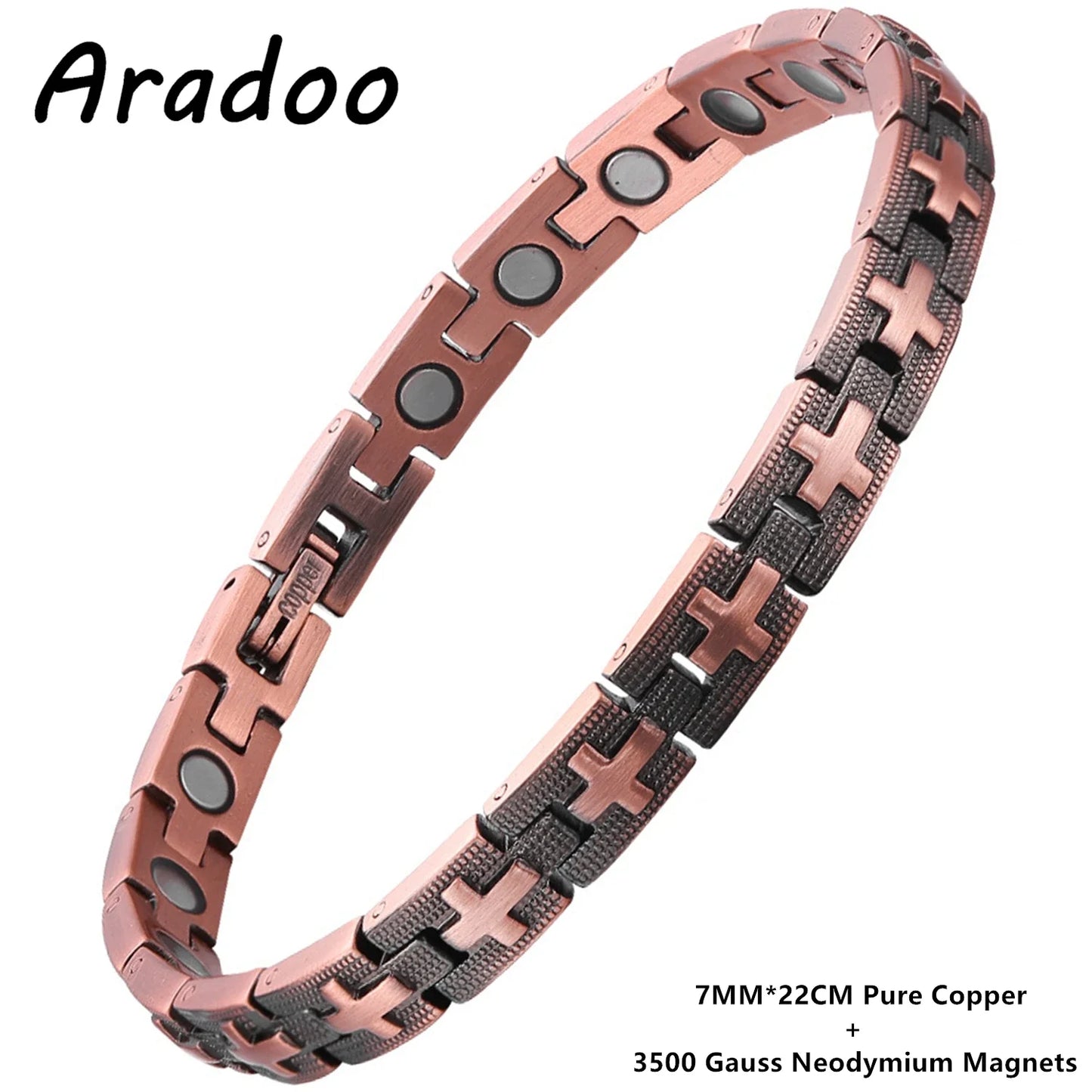 ARADOO Premium Copper Bracelets For Women with 3500 Gauss Neodymium Magnets Love