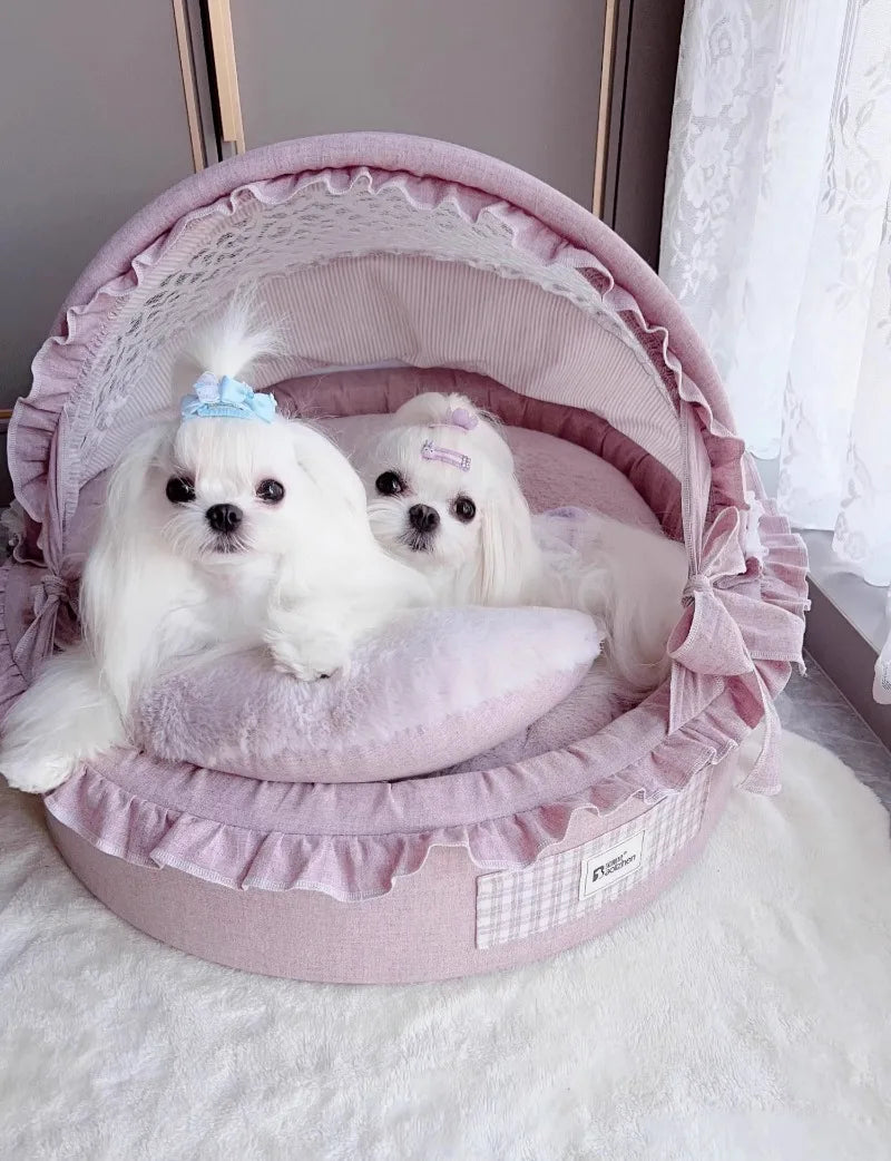 Indoor Dog Kennel Soft Playpen Booth Dogs Villa Luxury Small Dogs Cradle Beds Sleeping Teddy Large Doghouse Cat Pets Supplies